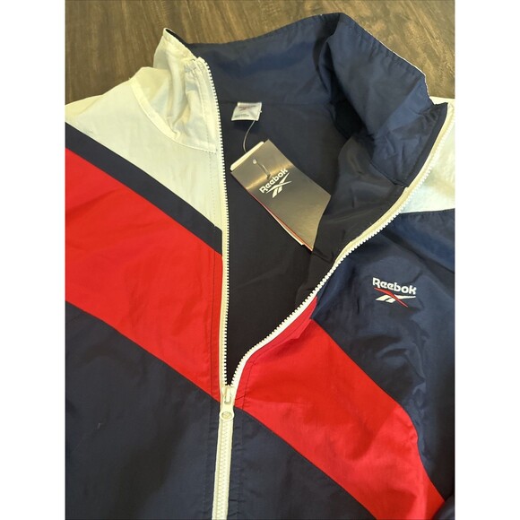 Reebok Women's Classics Franchise Zip-Up Training Track Jacket Navy XL - Picture 6 of 8